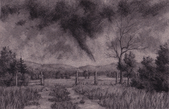 585x378 Sketch For Descent - Tornado Drawing