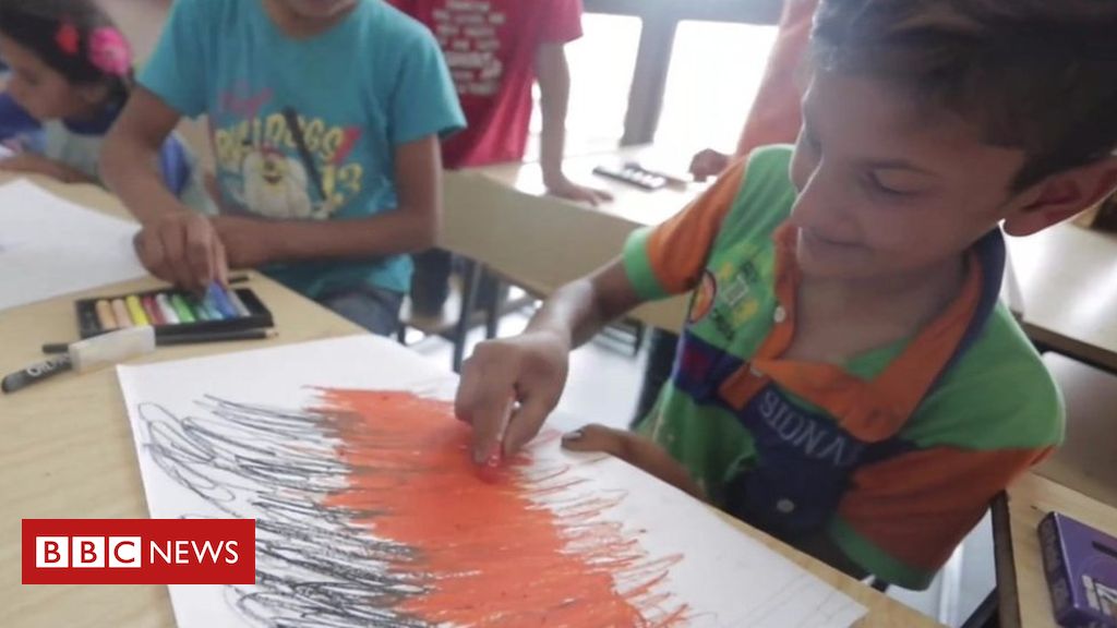 1024x576 the children drawing syrian war memories - Tornado Drawing Children