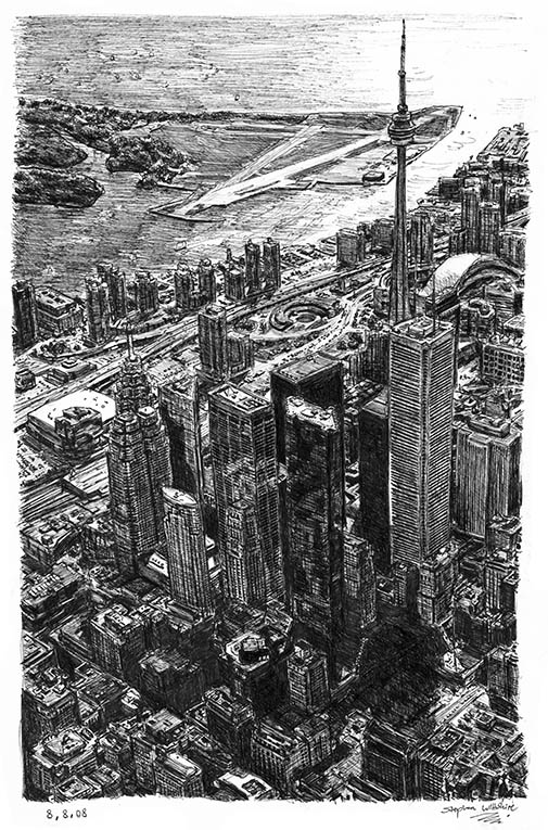 505x765 Toronto Skyline - Toronto Skyline Drawing