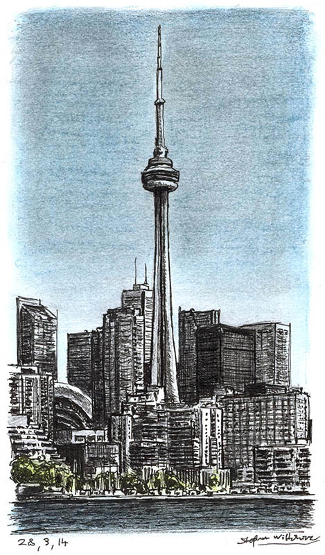 469x800 Cn Tower, Toronto - Toronto Skyline Drawing