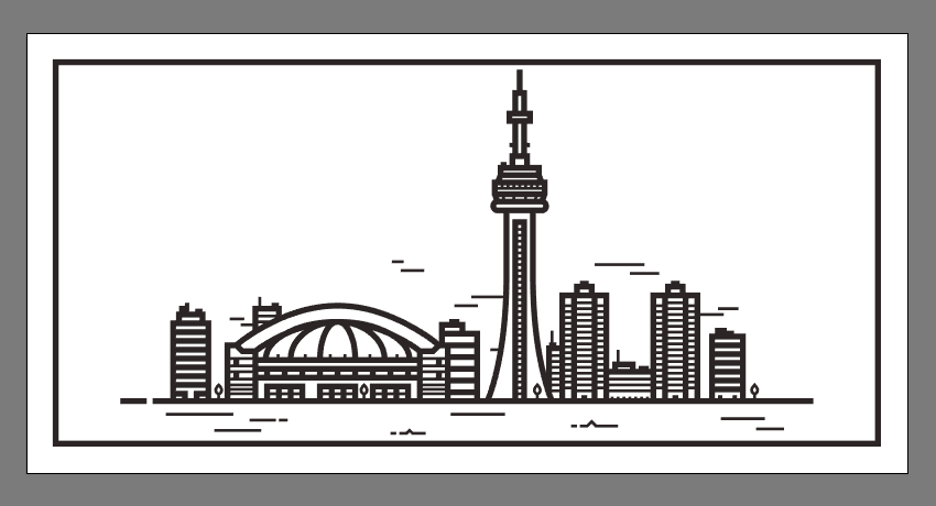 850x460 How To Create A Toronto Skyline Illustration In Adobe Illustrator - Toronto Skyline Drawing