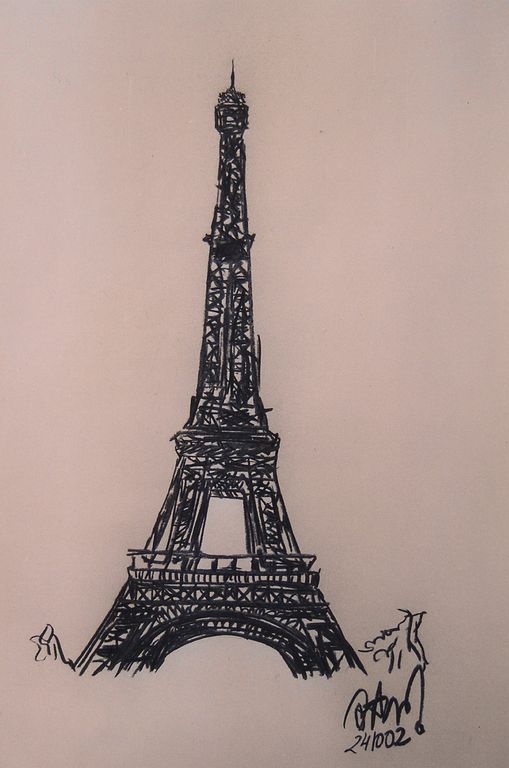 509x768 Torre Eiffel, Paris Artur Clua - Torre Eiffel Drawing