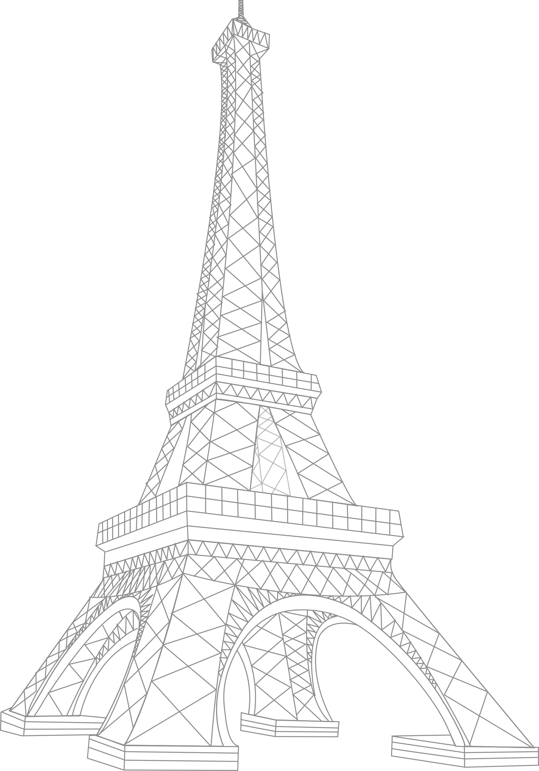 1806x2580 Collection Of Free Paris Drawing Download On Ui Ex - Torre Eiffel Drawing
