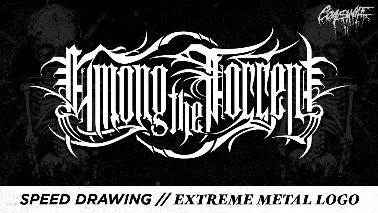 1280x720 speed drawing extreme metal logo - Torrent Drawing