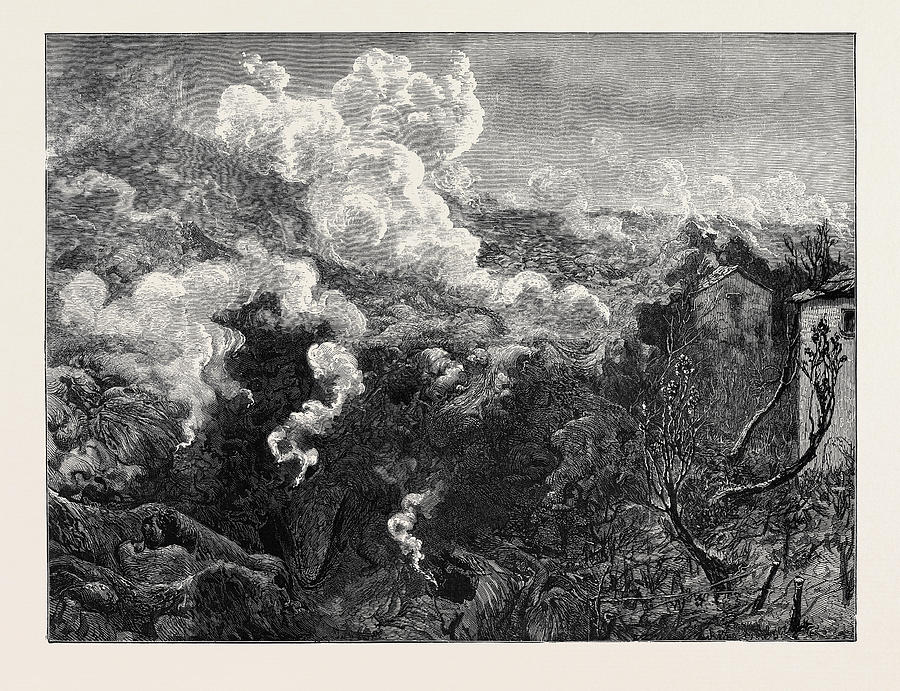 900x691 the eruption of mount vesuvius a lava torrent drawing - Torrent Drawing