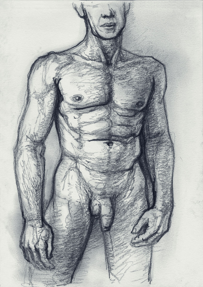 848x1200 male torso drawing - Torso Drawing