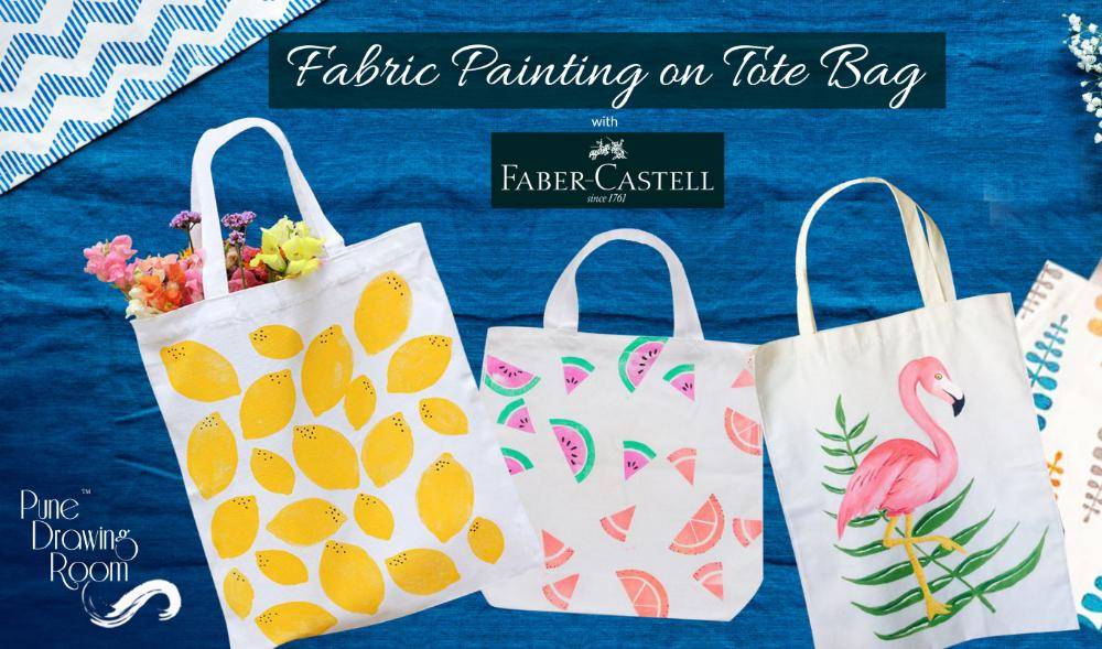 1000x589 fabric painting on tote bag - Tote Drawing