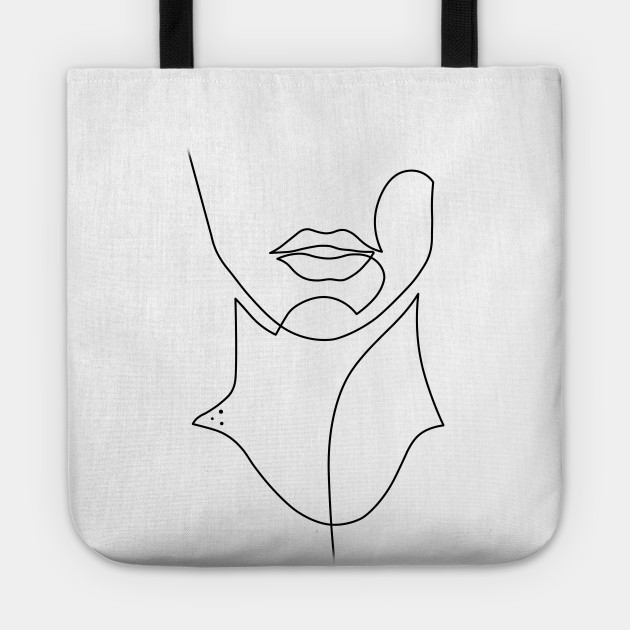 630x630 Face Drawing In One Line - Tote Drawing