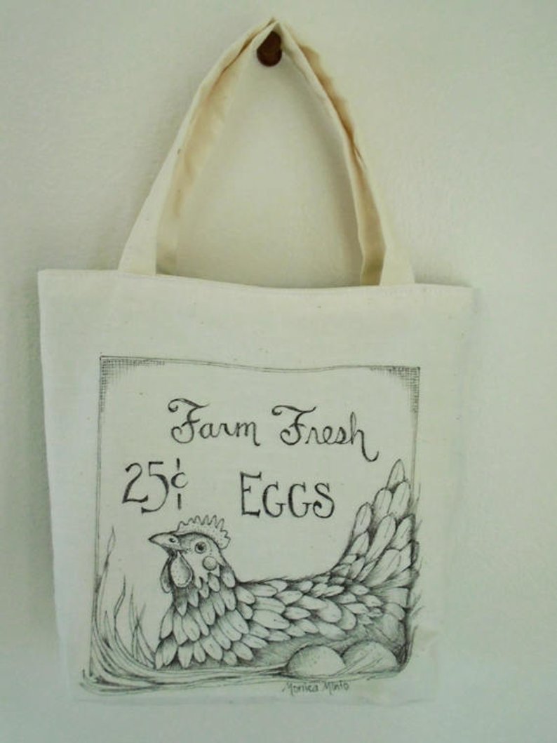 794x1059 original pen ink drawing on small fabric tote bag gift bag etsy - Tote Drawing