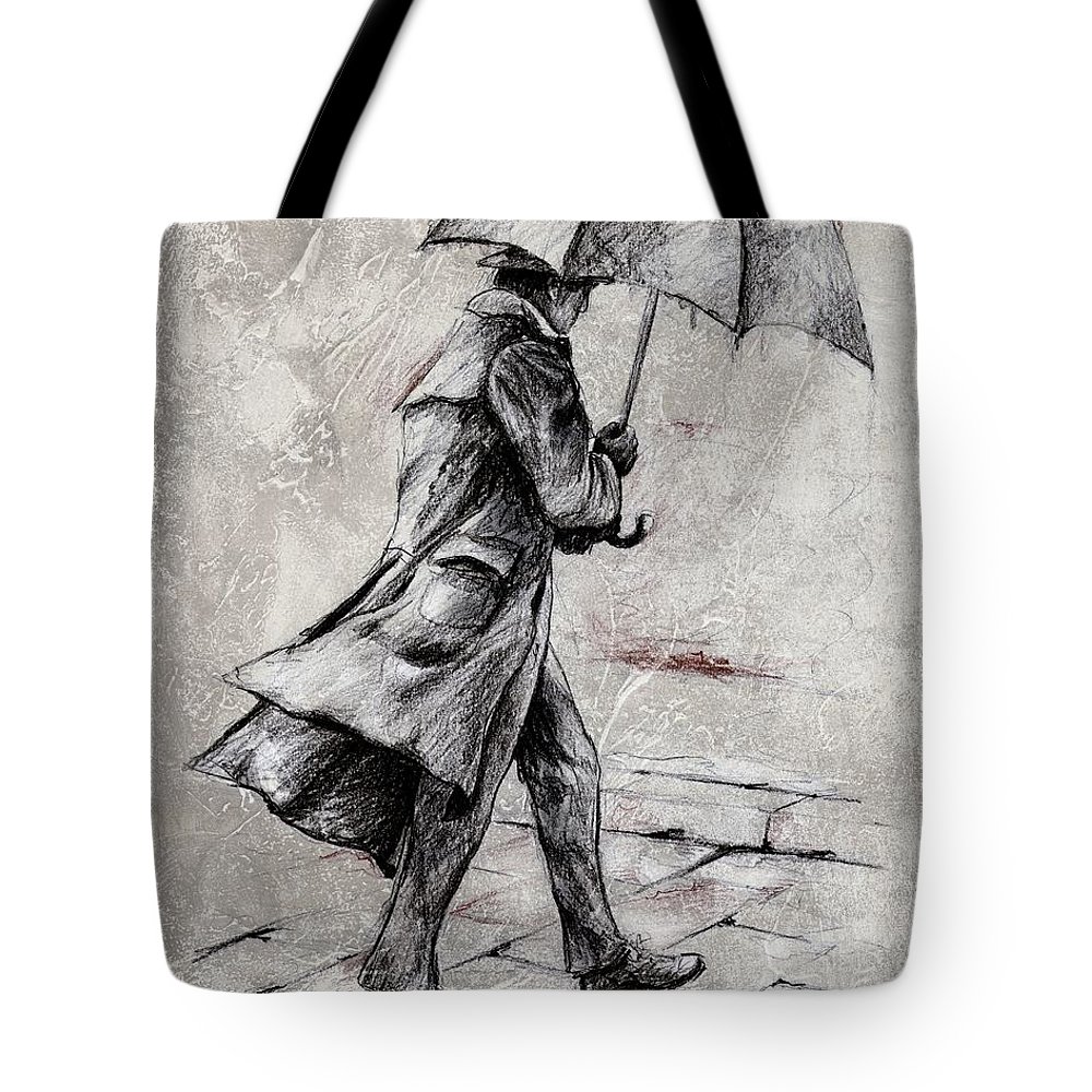 1000x1000 Rainy Day - Tote Drawing