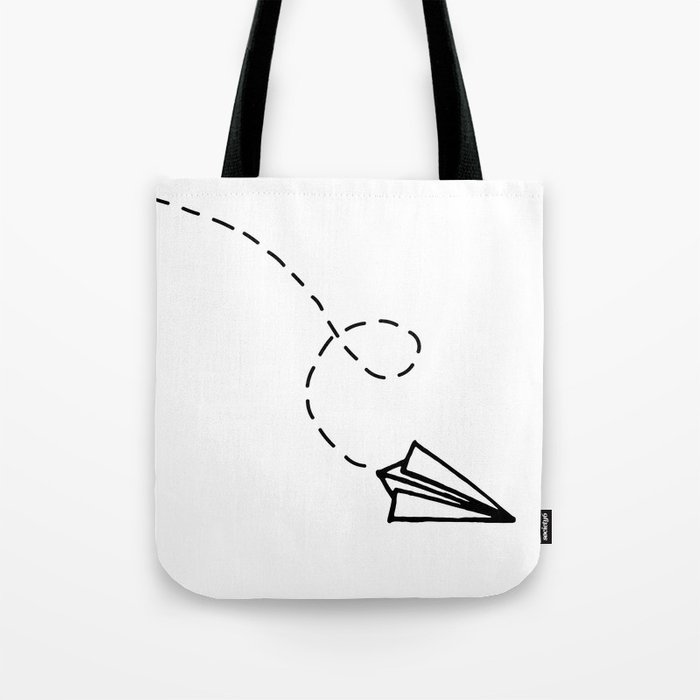 700x700 send it simple paper airplane drawing tote bag - Tote Drawing