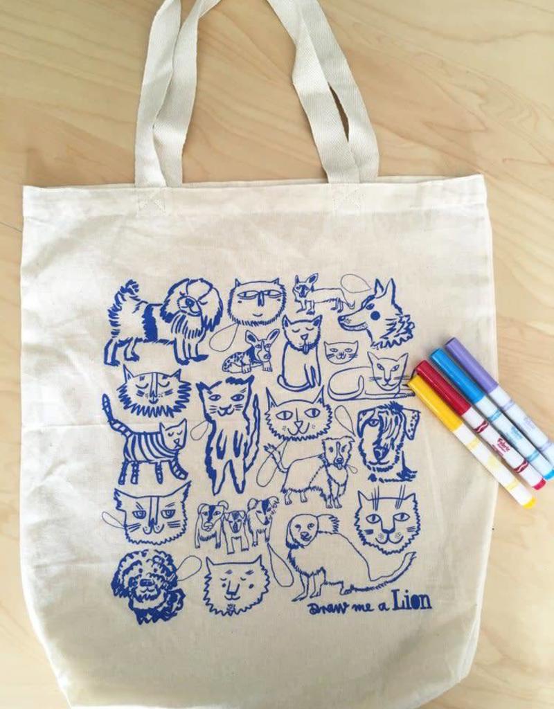 800x1024 draw me a lion colour me tote bag - Tote Drawing
