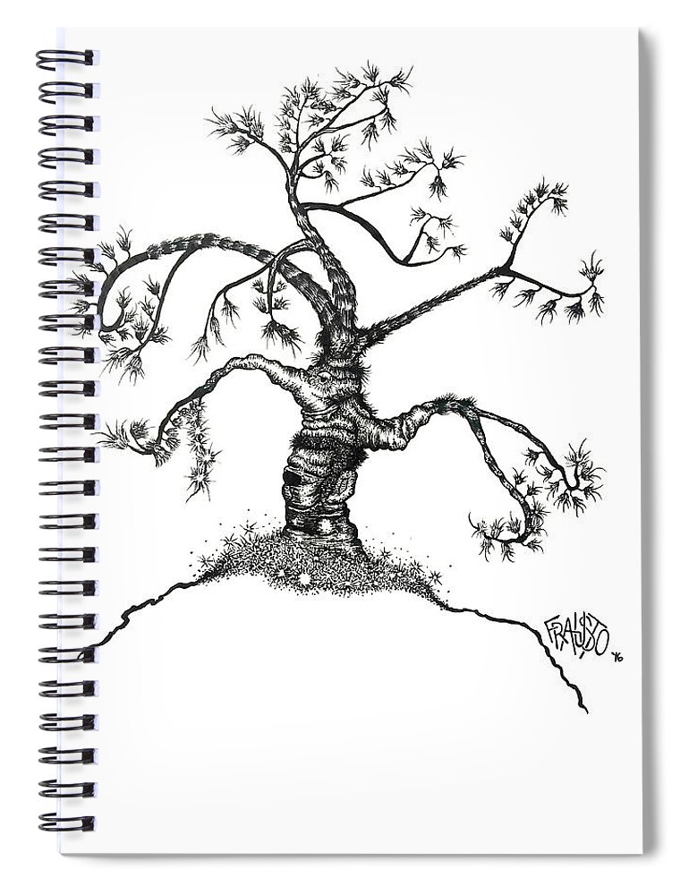 770x1000 totem tree drawing spiral notebook for sale - Totem Drawing