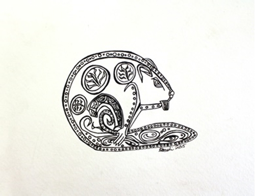 500x384 upbeat artworks beaver totem - Totem Drawing