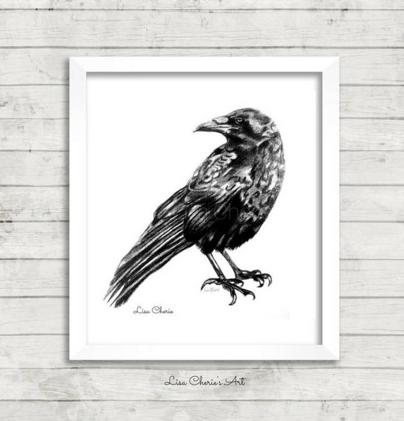794x828 crow print crow art crow drawing animal totem art crow etsy - Totem Drawing