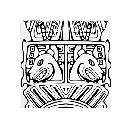 425x425 Diythinker Indian Abstract Line Drawing Totem Pole - Totem Pole Drawing