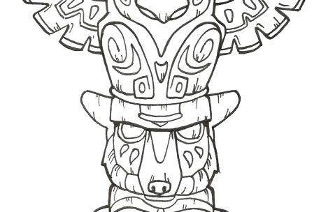 Totem Pole Drawing Easy at PaintingValley.com | Explore collection of ...