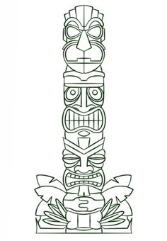 Download Totem Pole Drawing Easy at PaintingValley.com | Explore collection of Totem Pole Drawing Easy