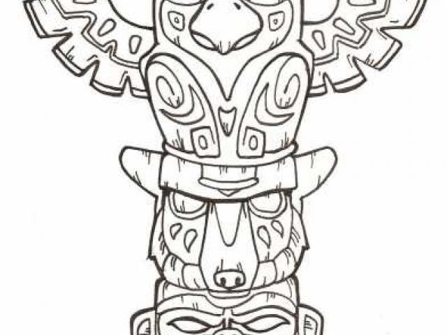Totem Pole Drawing Easy