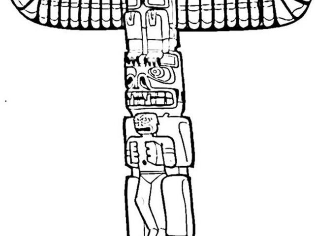 640x480 Totem Pole Clipart Easy - Totem Pole Drawing Easy