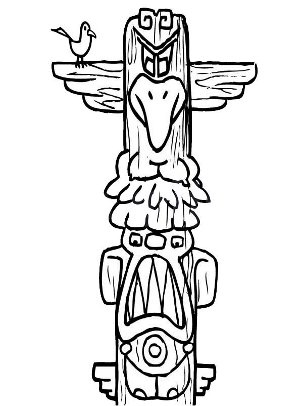 600x802 Totem Pole Coloring Pages Awesome Native American Coloring Pages - Totem Pole Drawing Easy