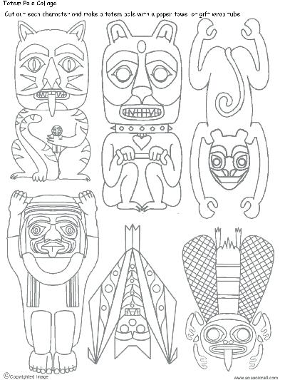400x533 totem pole drawings totem pole drawing easy - Totem Pole Drawing Easy