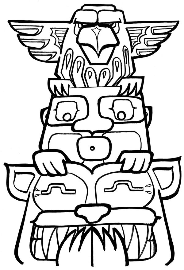 Totem Pole Drawing Easy at PaintingValley.com | Explore collection of