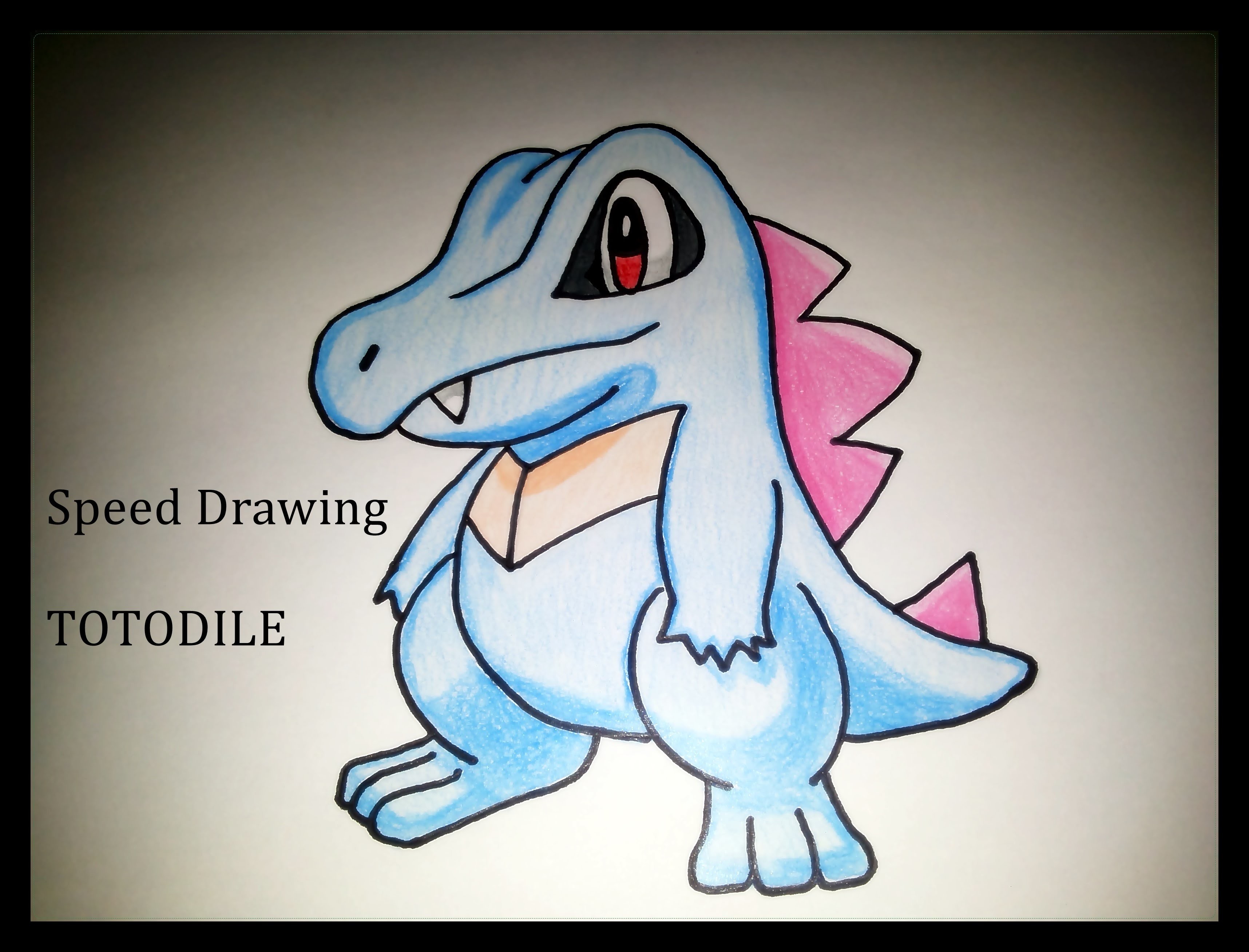3432x2616 Speed Drawing Totodile - Totodile Drawing