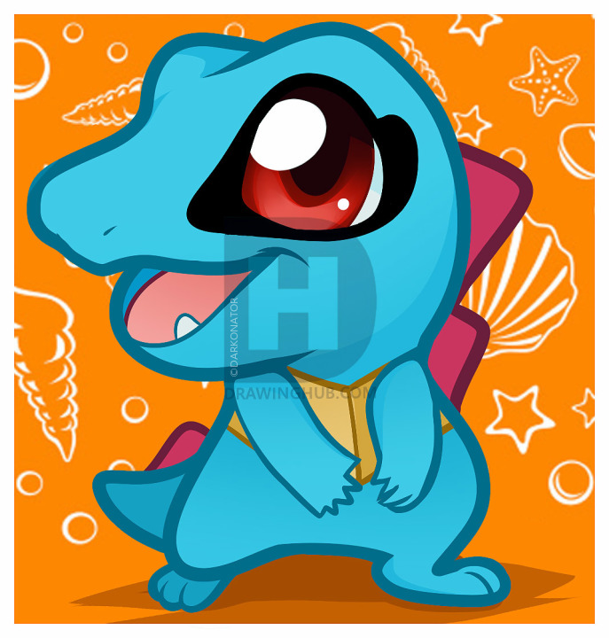 687x720 How To Draw Chibi Totodile, Totodile, Step - Totodile Drawing