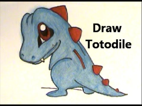 480x360 How To Draw Totodile! Pokemon Tutorial - Totodile Drawing