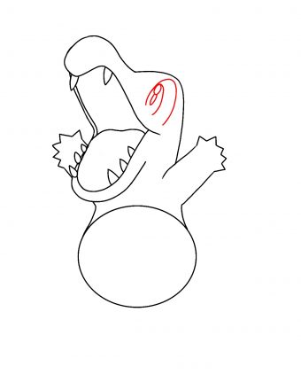 340x431 How To Draw Totodile Pokemon - Totodile Drawing