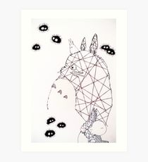 210x230 totoro drawing art prints redbubble - Totoro Drawing