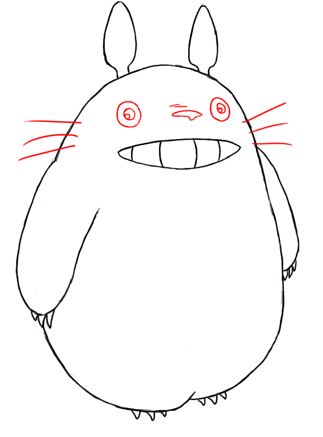 666x902 how to draw totoro - Totoro Drawing