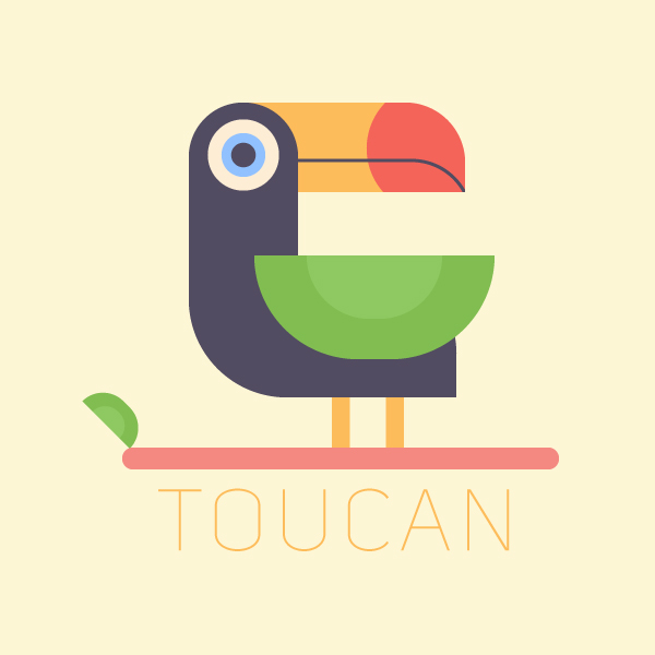 600x600 How To Draw A Tropical Bird In Steps With Adobe Illustrator! - Toucan Bird Drawing
