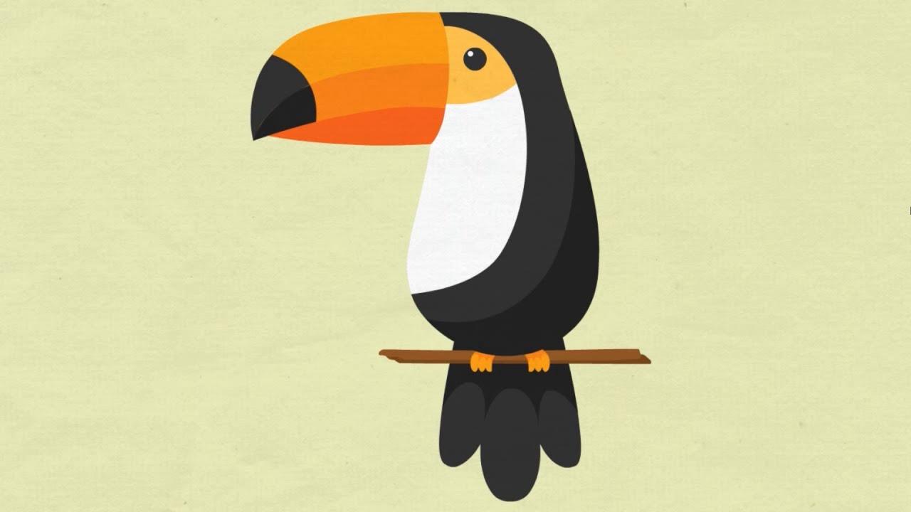 1280x720 How To Draw Color Toco Toucan Bird In Less Than A Minute - Toucan Bird Drawing
