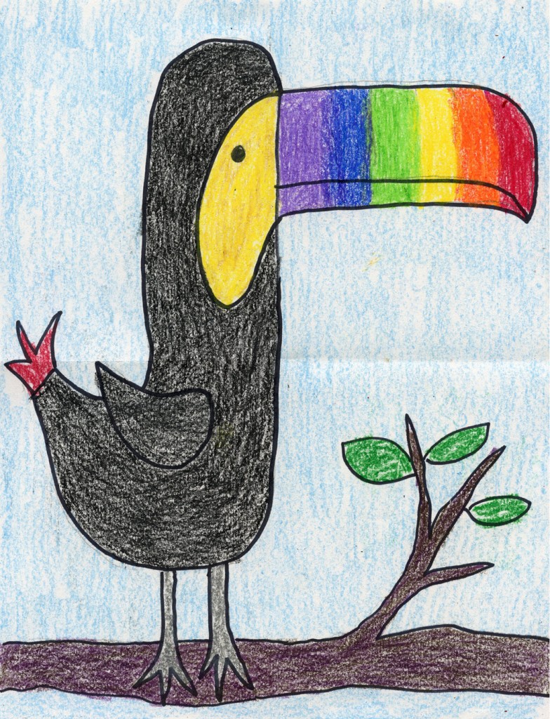 784x1024 toucan drawing art projects for kids - Toucan Drawing