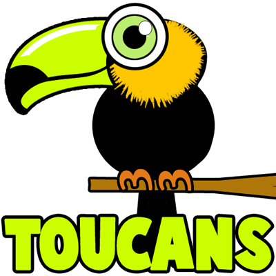 400x400 How To Draw Cartoon Toucans With Easy Step - Toucan Drawing Step By Step