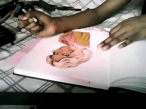 480x360 drawing a girl with touch markers - Touch Marker Drawing