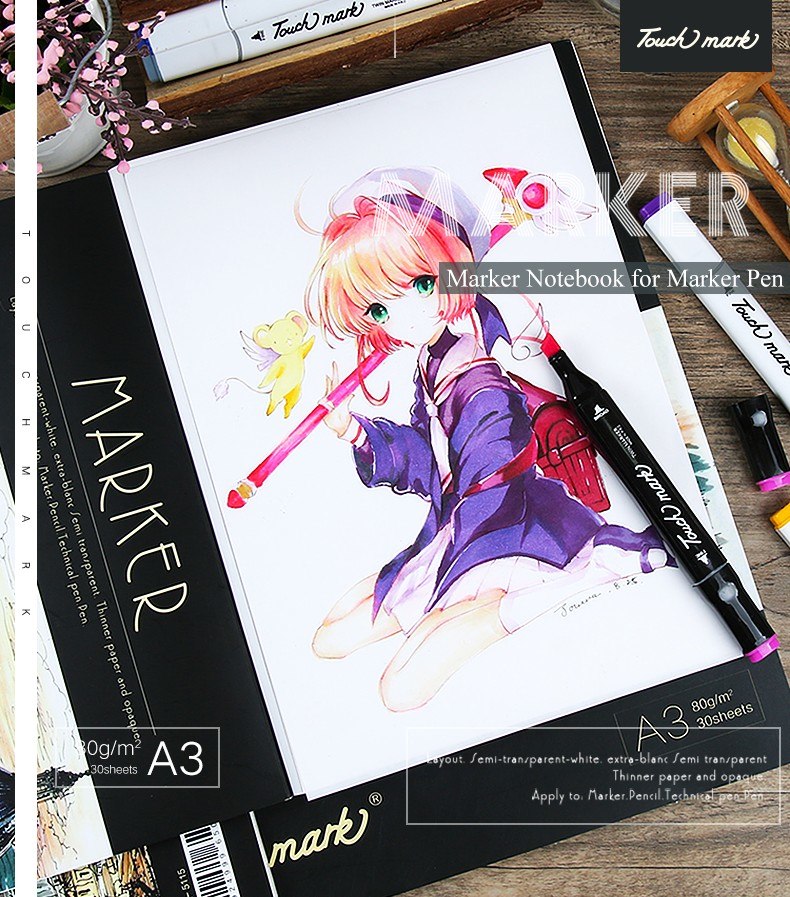 790x897 touch mark hand painted design drawing marker notebook paper suit - Touch Marker Drawing