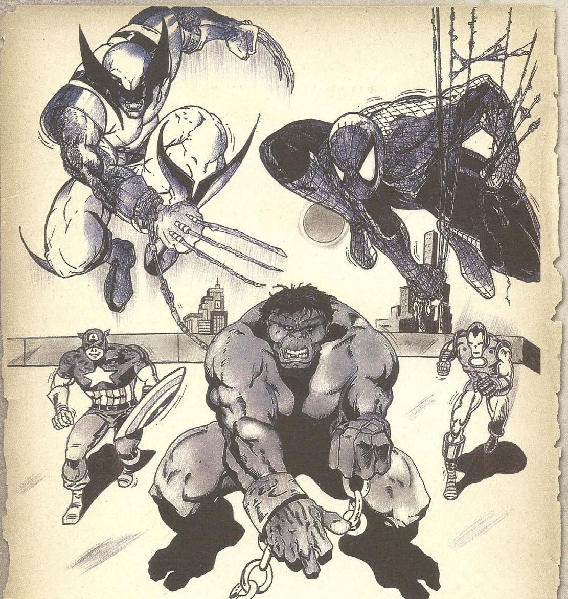 1111x1172 Marvel Sketches - Tough Drawings