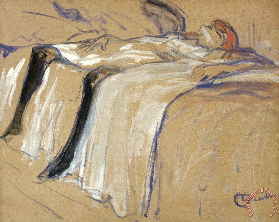 960x763 henri de toulouse lautrec woman lying on her back painting - Toulouse Lautrec Drawings