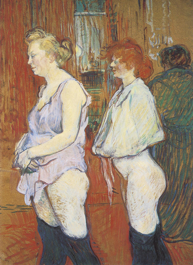655x900 rue des moulins the medical inspection painting - Toulouse Lautrec Drawings