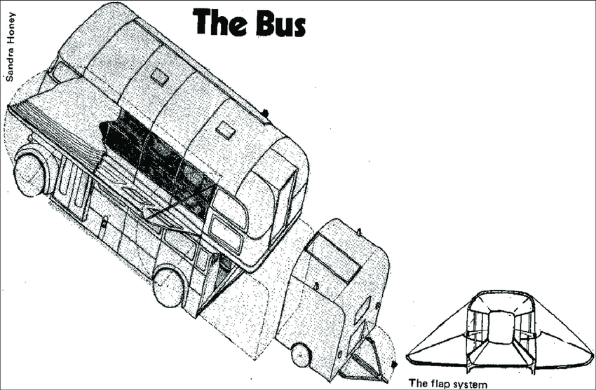 850x557 Drawing Of The Adaapolyark Tour Bus Retrofit Design - Tour Bus Drawing