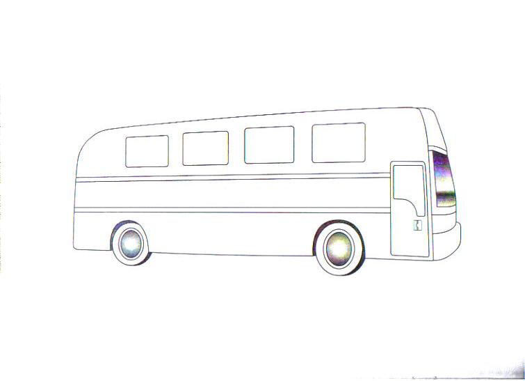 755x547 Bus Drawing Tour For Free Download - Tour Bus Drawing