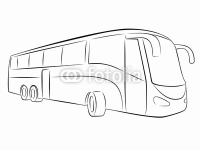 Tour Bus Drawing at PaintingValley.com | Explore collection of Tour Bus ...