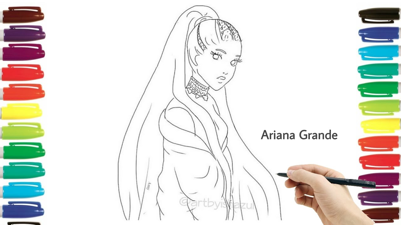 1280x720 how to draw ariana grande dangerous women tour drawing - Tour Drawing