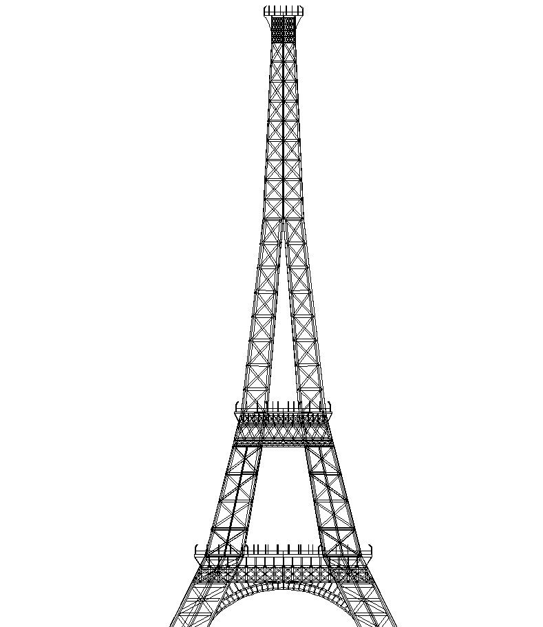 789x911 la tour eiffel cad design free cad blocks,drawings,details - Tour Drawing