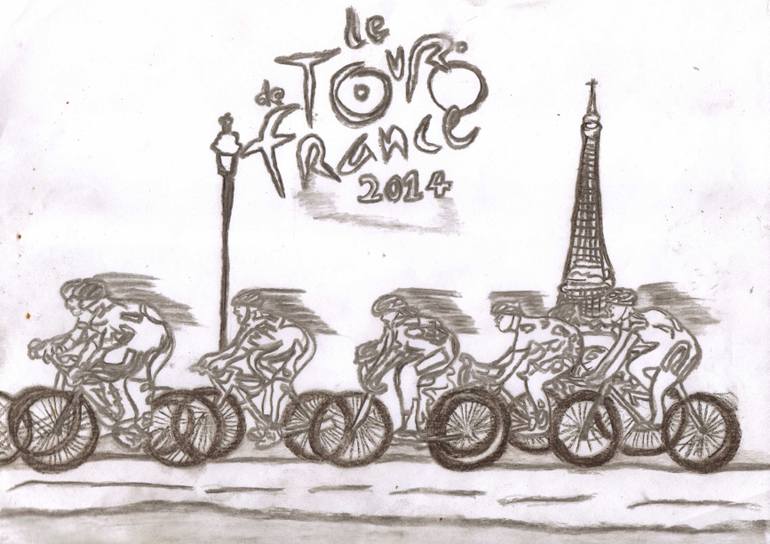 770x544 le tour de france drawing - Tour Drawing