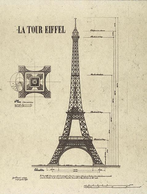 477x627 La Tour Eiffel Art Print Yves Poinsot Fairfield Art Publishing - Tour Eiffel Drawing
