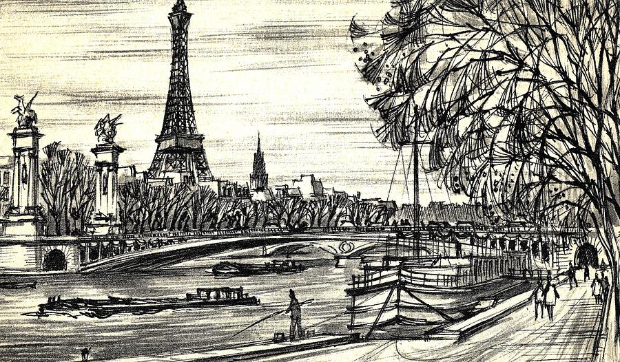 Tour Eiffel Drawing at PaintingValley.com | Explore collection of Tour ...